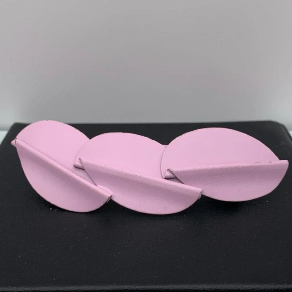 Vintage 80's metal lavender hair barrette / clip